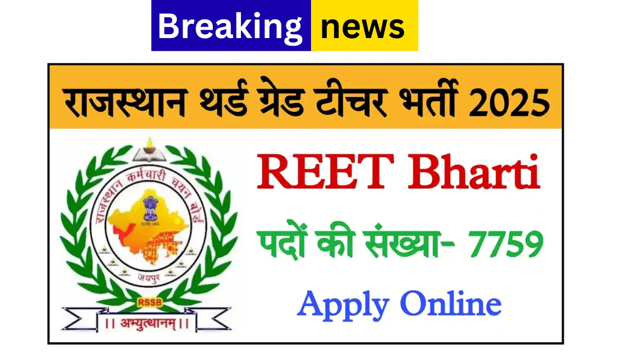 Rajasthan 3rd Grade Teacher Recruitment 2025 राजस्थान थर्ड ग्रेड टीचर के 7759 पदों पर भर्ती, सभी जानकारी यहां देखें