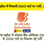 Bank of Baroda LBO Vacancy 2025: बैंक ऑफ बड़ौदा में निकली 2500 एलबीओ पदों पर भर्ती, आवेदन शुरू